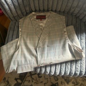 Men's Grey plaid Vitaliano Shirt Vest